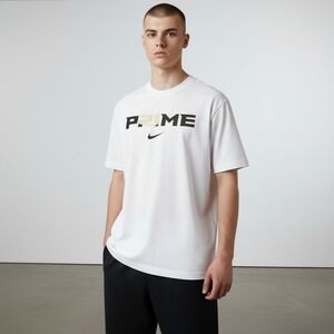 Nike Men's Coach Prime Deion Sanders Core Cotton Tee White Short Sleeve Size XL